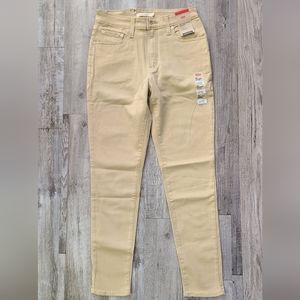 Levis 721 High Rise Skinny Khaki Color